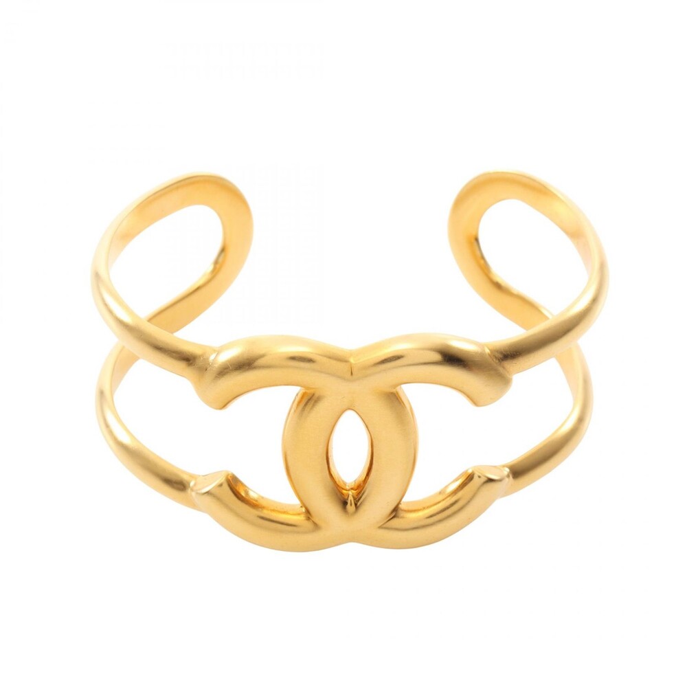 Chanel Coco Mark Bangle Bracelet Gold #272560C10B
